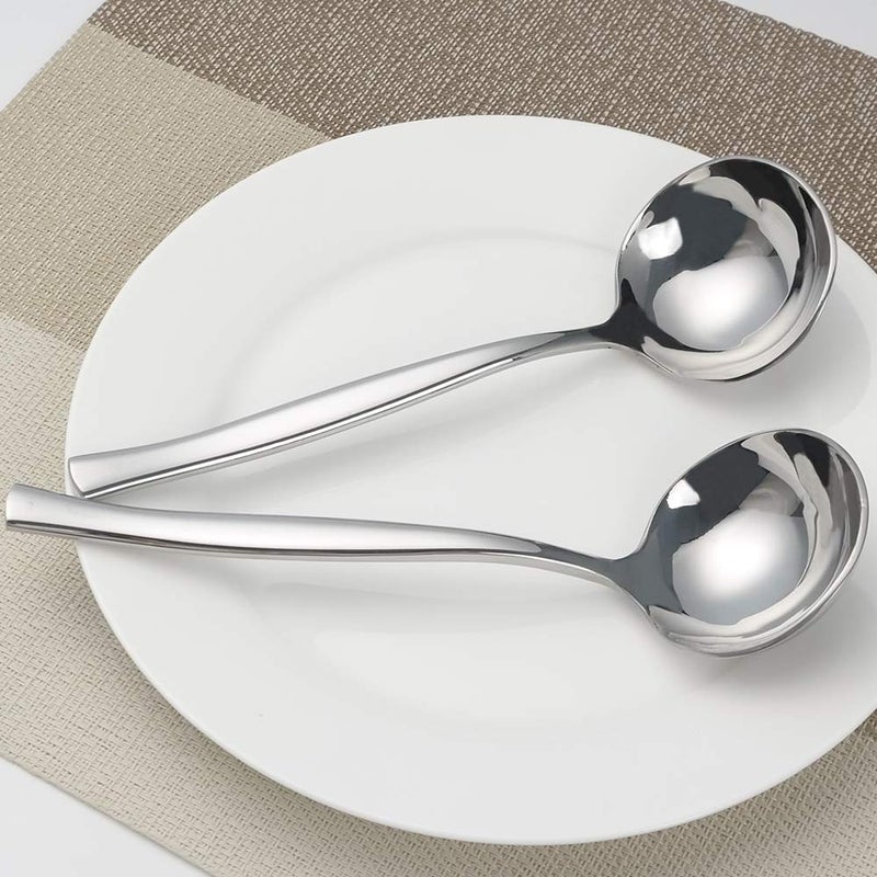 Qskely 3-Piece Stainless Steel Soup Ladle Spoon, Gravy Ladle Spoon - Image 4